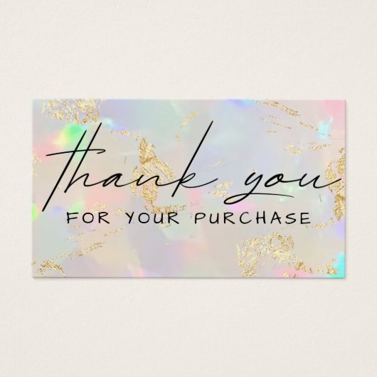 dank u voor uw aankoop - optische structuur visitekaartje (Voorkant)