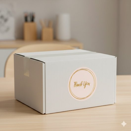 Dank u voor uw aankoop ronde sticker