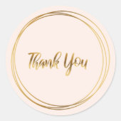Dank u voor uw aankoop ronde sticker (Voorkant)