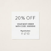 dank u voor uw aankoop roze flamingo vierkante visitekaartjes (Achterkant)