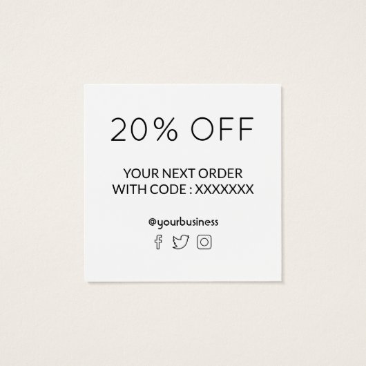 dank u voor uw aankoop roze flamingo vierkante visitekaartjes (Achterkant)