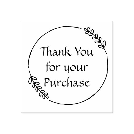 Dank u voor uw aankoop rubberstempel (Afrduk)