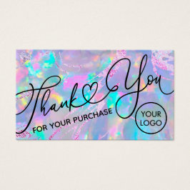 dank u voor uw aankoopoptie - achtergrond visitekaartje