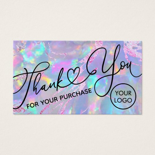 dank u voor uw aankoopoptie - achtergrond visitekaartje (Voorkant)