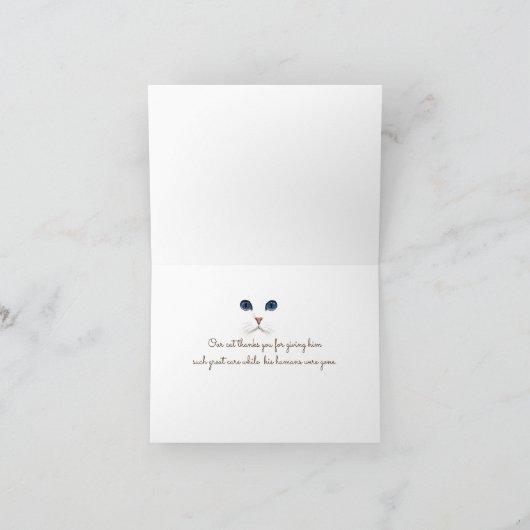 dank u voor uw aanwezigheid als huisdier bedankkaart (Binnen)