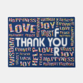 DANK U VOOR ... + uw achtergrondkleur. Deurmat (Voorkant)