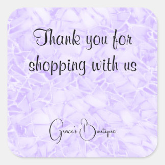 Dank u voor uw bedrijf vierkante sticker