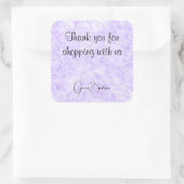 Dank u voor uw bedrijf vierkante sticker (Tas)