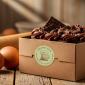 Dank u voor uw bedrijf Woodgrain Standmixer Ronde Sticker