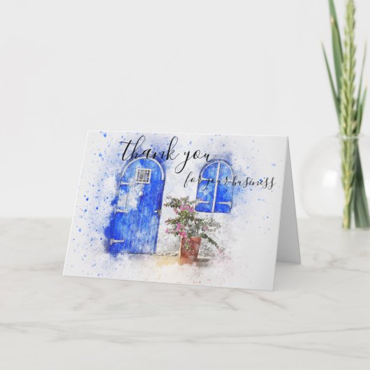 Dank u voor uw Bedrijfs Onroerende goederen Bedankkaart (Voorkant)