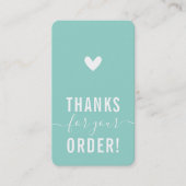 DANK U VOOR UW BESTEDINGSPLAATS VAN DE moderne MIN Visitekaartje (Voorkant)