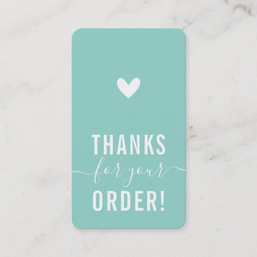 DANK U VOOR UW BESTEDINGSPLAATS VAN DE moderne MIN Visitekaartje (Voorkant)