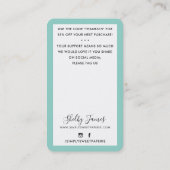 DANK U VOOR UW BESTEDINGSPLAATS VAN DE moderne MIN Visitekaartje (Achterkant)