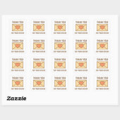Dank U Voor Uw Bestel Envelope En Hart Vierkante Sticker (Vel)