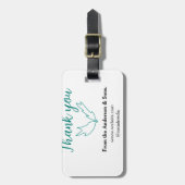 Dank u voor uw bestelling blad website bedrijfsnaa bagagelabel (Voorkant verticaal)