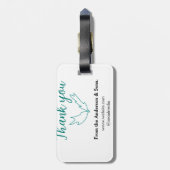 Dank u voor uw bestelling blad website bedrijfsnaa bagagelabel (Achterkant verticaal)