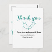 Dank u voor uw bestelling blad website bedrijfsnaa briefkaart (Voorkant / Achterkant)