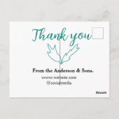 Dank u voor uw bestelling blad website bedrijfsnaa briefkaart (Achterkant)