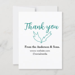 Dank u voor uw bestelling blad website bedrijfsnaa briefkaart