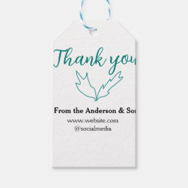 Dank u voor uw bestelling blad website bedrijfsnaa cadeaulabel