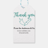 Dank u voor uw bestelling blad website bedrijfsnaa cadeaulabel (Achterkant)