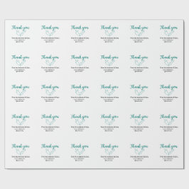 Dank u voor uw bestelling blad website bedrijfsnaa cadeaupapier