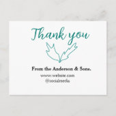 Dank u voor uw bestelling blad website bedrijfsnaa feestdagenkaart (Voorkant)