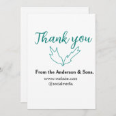 Dank u voor uw bestelling blad website bedrijfsnaa kaart (Voorkant / Achterkant)