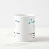 Dank u voor uw bestelling blad website bedrijfsnaa koffiemok (Center)