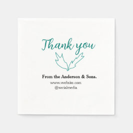 Dank u voor uw bestelling blad website bedrijfsnaa servet