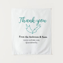 Dank u voor uw bestelling blad website bedrijfsnaa wandkleed