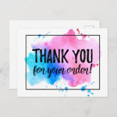 Dank u voor uw bestelling briefkaart (Voorkant / Achterkant)