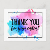 Dank u voor uw bestelling briefkaart (Voorkant)