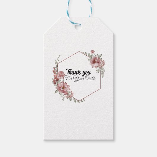 Dank u voor uw bestelling cadeaulabel (Voorkant)