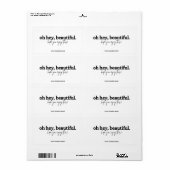 Dank u voor uw bestelling, eenvoudig oh hé mooi etiket (Full Sheet)