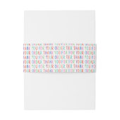    Dank u voor uw bestelling Kleurrijk Eenvoudig M Uitnodigingen Wikkel (Achterkant Voorbeeld)