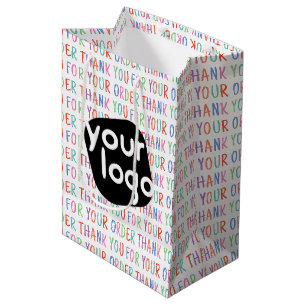 Dank u voor uw bestelling Kleurrijk Eenvoudig Mode Medium Cadeauzakje