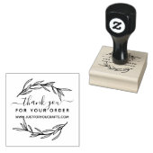 Dank U Voor Uw Bestelling Laurierblad Rubberstempel (Gestempeld)