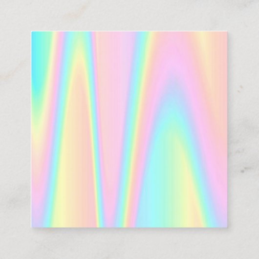 dank u voor uw bestelling pastelkleur vierkante visitekaartje (Achterkant)