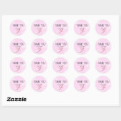Dank U Voor Uw Bestelling Pinky Ronde Sticker (Vel)