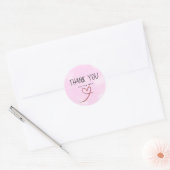 Dank U Voor Uw Bestelling Pinky Ronde Sticker (Envelop)