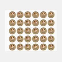 Dank u voor uw bestelling, puppy sticker. klassiek