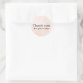dank u voor uw bestelling ronde sticker (Tas)