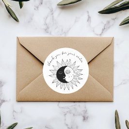 "Dank u voor uw bestelling" Schattigee Custom Sun  Ronde Sticker