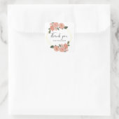 Dank u voor uw bestelling stickers, bloemen vierkante sticker (Tas)