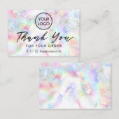 dank u voor uw bestelling visitekaartje (Voorkant / Achterkant)