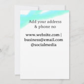 Dank u voor uw bestelling voeg een of contactgegev kaart (Achterkant)