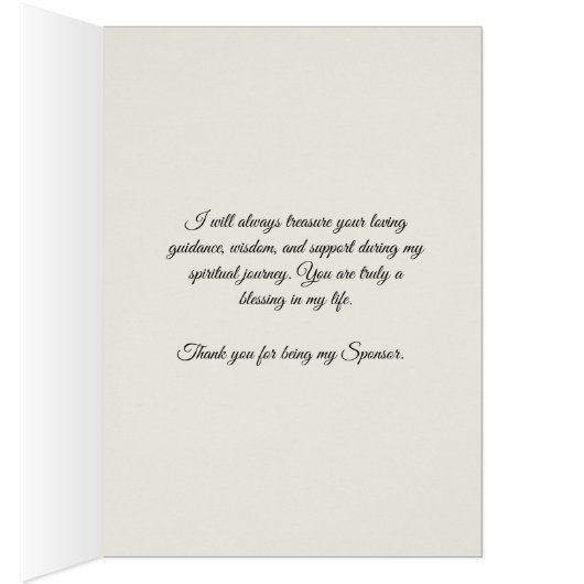 Dank u voor uw bevestiging als sponsor Heilige Gee (Binnen (Rechts))