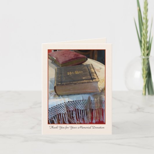Dank u voor uw bijbeldonatie bedankkaart (Voorkant)