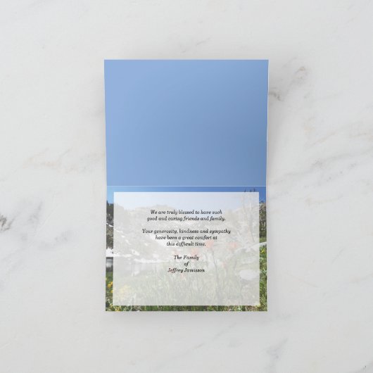 Dank u voor uw bijdrage, nota, Natuur Bedankkaart (Binnen)